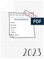 Apartados Especiales Planner Notes 2023