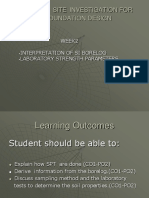 Week 2 - Interpretation of SI Borelog and Lab Parameters Foundation Engineering