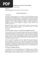 Porras Emilio UTI Informe de La Función Legislativa EOYFE