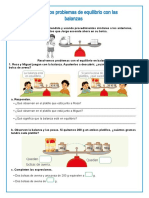 3° FICHA MAT Resolvemos Problemas de Equilibrio Con Las Balanzas