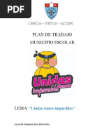 PLAN DE TRABAJO Miunicipio Escolar