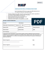 NHIF 8d26 Intra Vitro Fertilization Pre Authorization Form