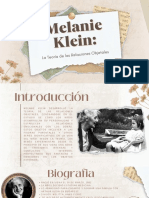 Melanie Klein y La Teoría de Las Relaciones Objetales