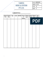 Calibration Plan