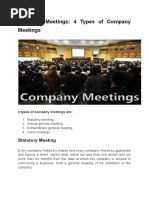 Types of Company Meetings