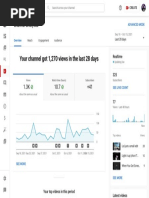 Channel Analytics - YouTube Studio