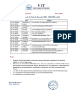 Academic Calendar15 - Fall Inter Semester 2022-2023 (2021 Batch)