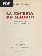 (Julián Marías) La Escuela de Madrid - Estudios de Filosofía Española