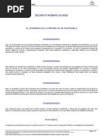 Decreto Del Congreso 24-2022