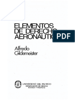 Derecho Aeronautico - Elementos Del Derecho Aeronautico - Alfredo Gildemeister