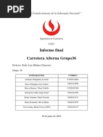 Informe Final Carretera Alterna Grupo36