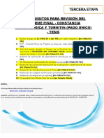 3ra-Requisitos para Revisión Del Informe Final - Pago Unico