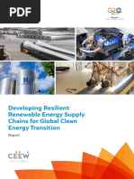 Developing Resilient Renewable Energy Supply Chains For Global Clean Energy Transition