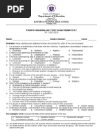 Math 7 4th Grading Unit Test