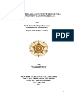 Evaluasi Pelaksanaan Audit Internal Pada Inspektorat Kabupaten Sleman