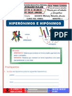 Hipónimos - Hiperónimos