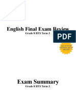 G8 BTS English Review (Writing +grammar + Reading) T3 22-23