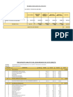 Presupuesto Analitico Modificado Pargue Progreso Alto Ilo