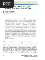 Kumaravadivelu, 2016 - The Decolonial Option in English - Can The Subaltern Act (Q)