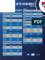 Winnipeg Jets 2023-24 Schedule List