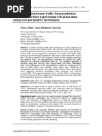 Multivariate Short-Term Traffic Flow Prediction Based On Real-Time Expressway Toll Plaza Data Using Non-Parametric Techniques