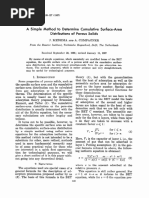 A Simple Method To Determine Cumulative Surface-Area Distributions of Porous Solids