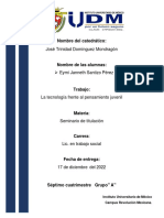 La Tecnologia de Frente Al Pensamiento Juvenil