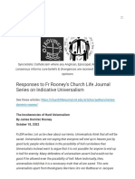 Responses To FR Rooney's Church Life Journal Series On Indicativ