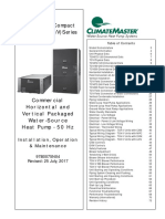 97b0075n04 Climatemaster International Tranquility Compact Belt Drive TCH V Series Water Source Heat Pump Installation Manual