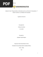 Estudio de Caso Y Propuesta Sobre La Reivindicacion de Los Derechos de Consumidores Y Usuarios Con Base A Los Estatutos Del Consumidor