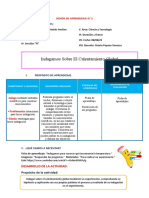 Sesión de Aprendizaje Indaga