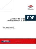 Laboratorio #01. Carga Eléctrica. Ley de Coulomb. Electricidad y Magnetismo.