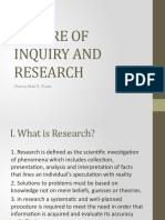 Nature of Inquiry and Research