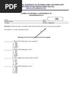 3rd Quarterly Exam in Mathematics 5