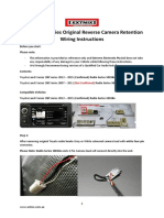 Toyota 200 Series Original Reverse Camera Retention Wiring Instructions