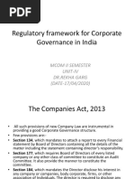 Regulatory Framework For Corporate Governance in India M COM II 17-4