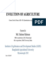 Evolution of Agriculture