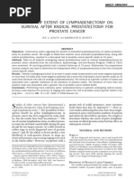 Impact of Extent of Lymphadenectomy On Survival After Radical Prostatectomy For Prostate Cancer