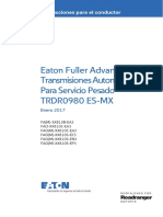 Eaton Fuller Advantage Transmisiones Automatizadas para Servicio Pesado Instrucciones para El Conductor TRDR0980 Es La