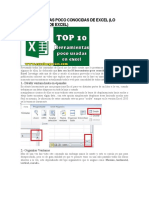10 Herramientas Poco Conocidas de Excel