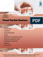 Fixed Partial Denture: Prepared By: Koorosh Arshi Ahmad Alhabashneh 9 Semester Prof - Dea Vadachkoria