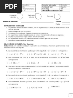 Examen de 10 - I Parcial I Semestre