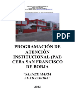 Programación de Atención Institucional Ceba 2023