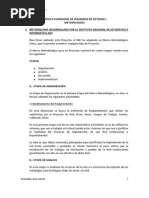 Topicos Avanzados de Ingenieria de Sistemas I Metodologías 1. Metodología Desarrollada Por El Instituto Nacional de Estadística E Informática Inei