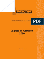 Carpeta Admision Unfv 2020