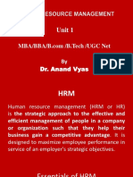 Unit 1 - HRM