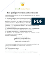 Les Déterminants Du Nom - EduMNC