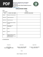 Evaluation Form