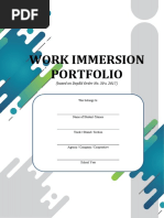 Work Immersion Portfolio Based On Deped