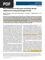 Sex Continuum Adolescence Psychological Traits